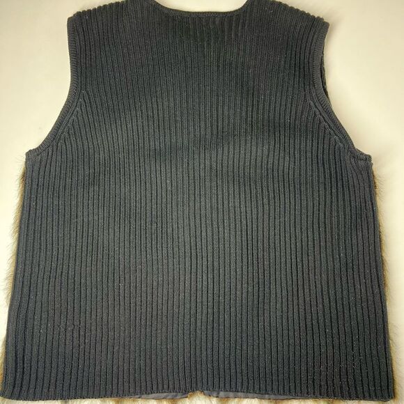 Kikit Faux Fur/ Knit MAURICE SASSON VEST Size XL - Picture 7 of 13